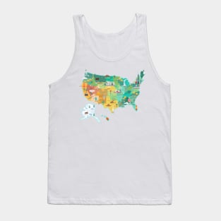 USA tourist map Tank Top